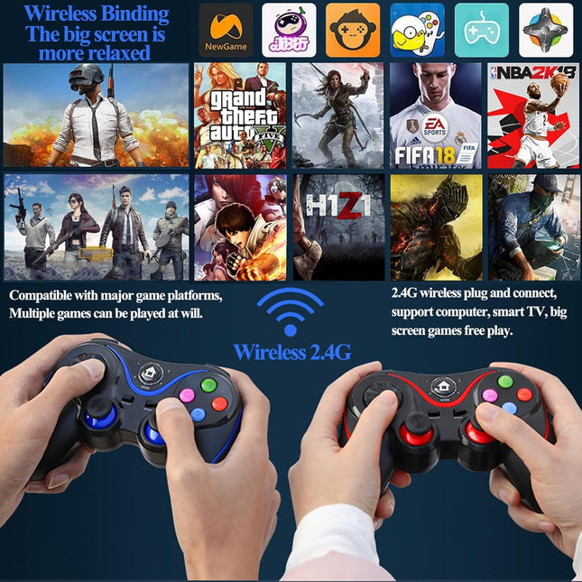 Gamepad V8 Wireless para Windows 7/8/10 PC/iPhone/Android/ PS3