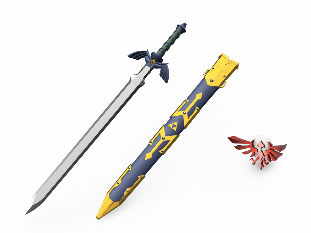 Espada Maestra de Link Acero + Vaina - Zelda 100cm Decorativa