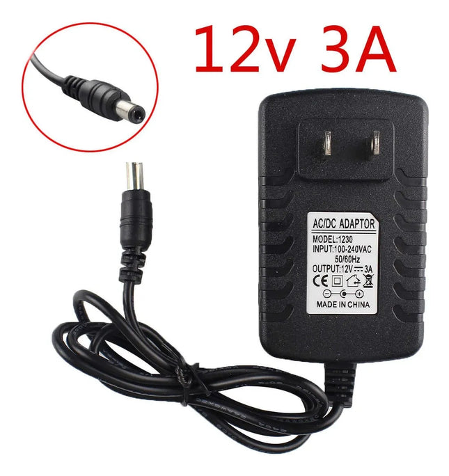 Adaptador de Corriente 12V 3A para Cámaras de Seguridad