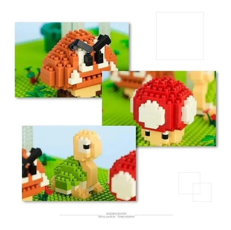 Set Bloques Construcción Mario y Yoshi 30cm Aprox