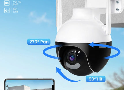 Cámara Domo Icsee Ultra HD PTZ 4MP FHD Exterior - Detección Humana y Audio Bidireccional