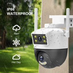 Cámara de Seguridad WiFi Doble Lente PTZ Blanca V380 Pro