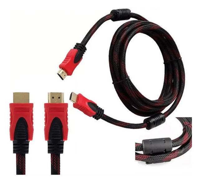 Cable HDMI 3m - Alta Velocidad Trenzado con Conectores Dorados