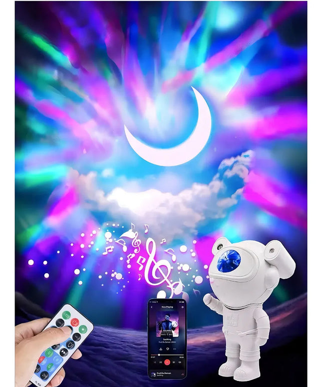 Proyector Astronauta con Control Remoto y Conexión Bluetooth