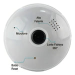 Cámar foco 360° Tipo Bombilla LED - Vigilancia Panorámica WiFi E27