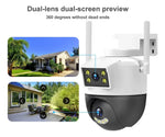 Cámara de Seguridad WiFi Doble Lente PTZ Blanca V380 Pro