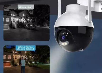 Cámara Domo Icsee Ultra HD PTZ 4MP FHD Exterior - Detección Humana y Audio Bidireccional