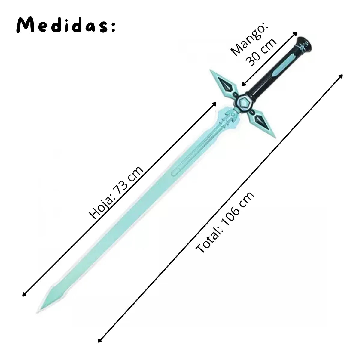 Espada Dark Repulser de Kirito Acero - Sword Art Online 106cm