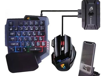 Combo Gaming JX-N2000 - Teclado, Mouse y Convertidor
