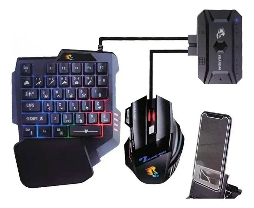 Combo Gaming JX-N2000 - Teclado, Mouse y Convertidor