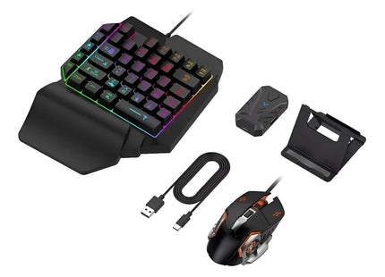 Combo Gaming JX-N2000 - Teclado, Mouse y Convertidor