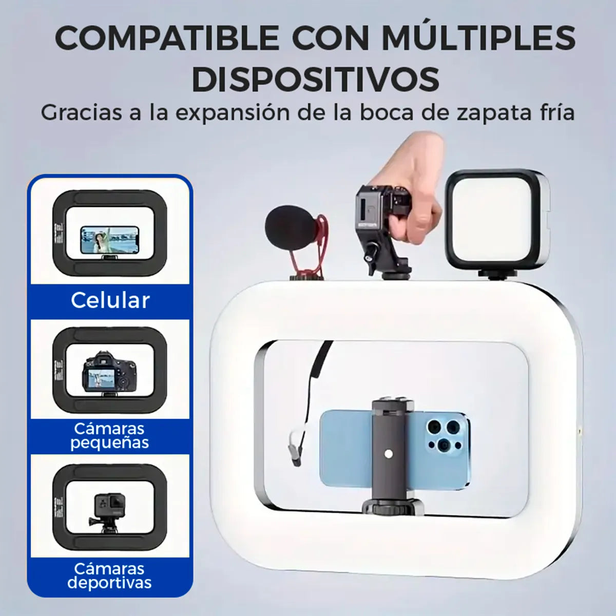 Aro de Luz LED para Celular - Temperatura Ajustable