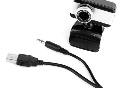 Webcam 480p con Clip Universal - Cámara Web con Micrófono Integrado