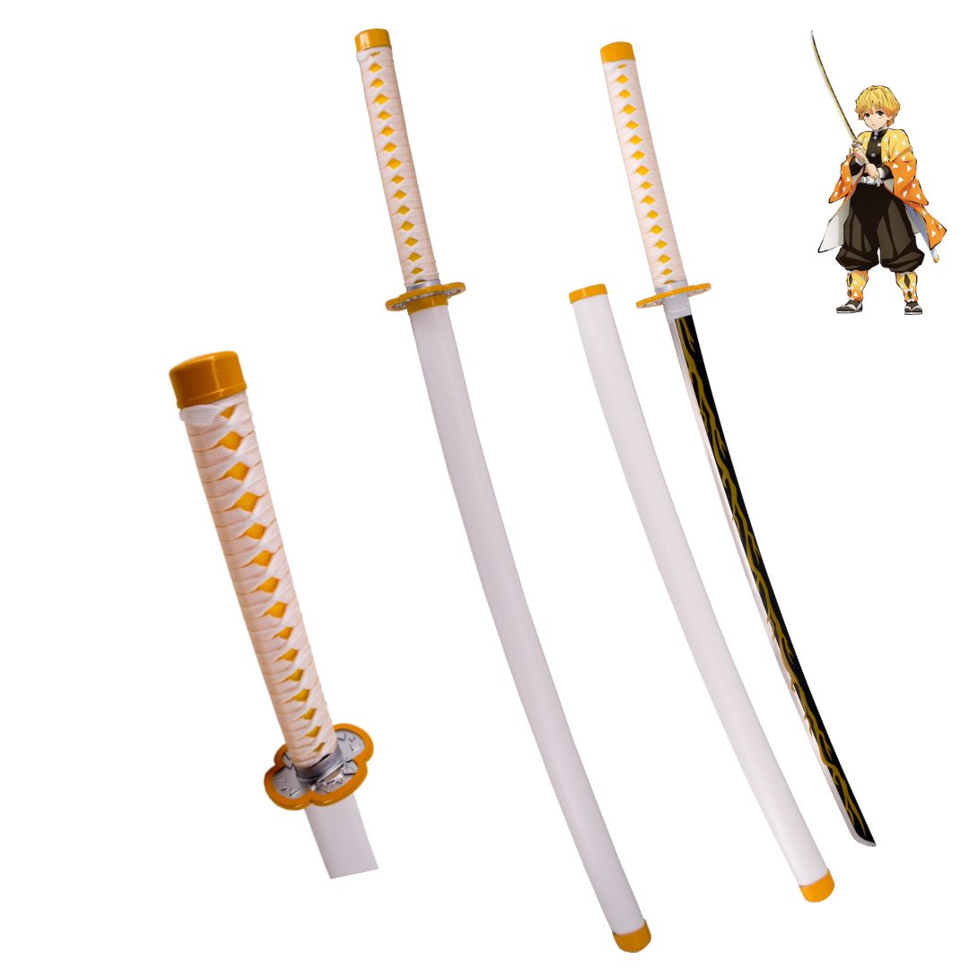 Espada Nichirin de Zenitsu Hoja Acero + Vaina - Demon Slayer 100cm