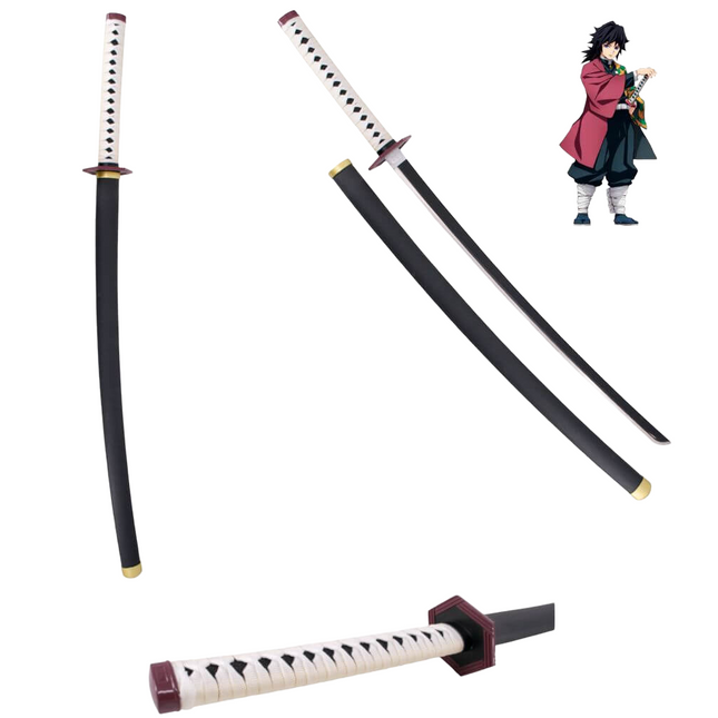 Katana Nichirin de Giyu Tomioka Hoja Acero + Vaina - Demon Slayer 103cm