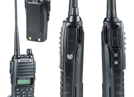 Baofeng UV-82 Radio Doble Banda Alto Rendimiento 8 Vatios VHF/UHF + Antena V-85