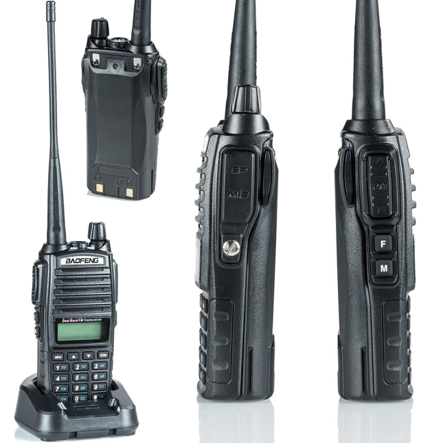 Baofeng UV-82 Radio Doble Banda Alto Rendimiento 8 Vatios VHF/UHF + Antena V-85