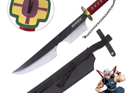 Espada Nichirin de Tengen Uzui (Unidad) Hoja Acero + Vaina - Demon Slayer 70cm