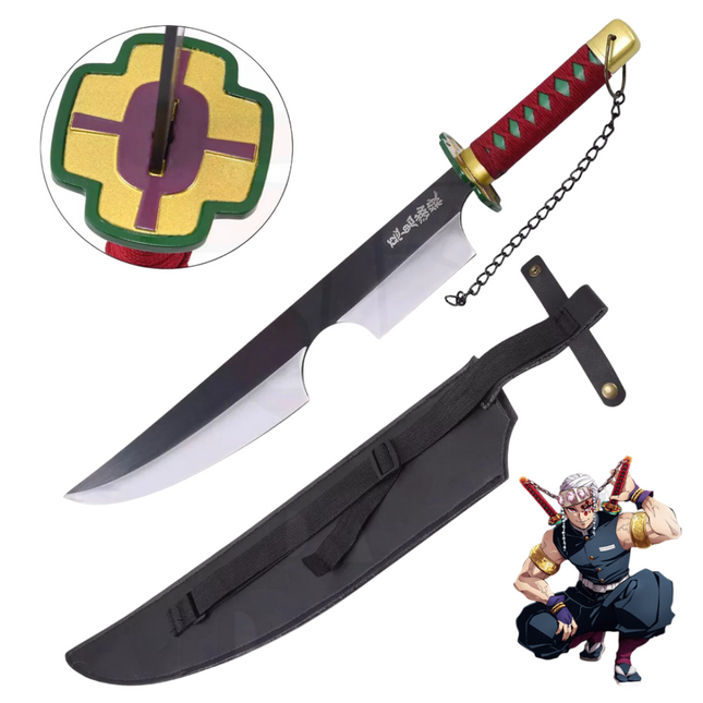 Espada Nichirin de Tengen Uzui (Unidad) Hoja Acero + Vaina - Demon Slayer 70cm
