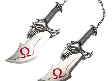 Set 2 Espadas del Caos de Kratos + Soporte - God of War 44cm