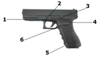 Réplica Pistola Glock 17 GEN. 4 - 21cm para perdigones de 6 mm