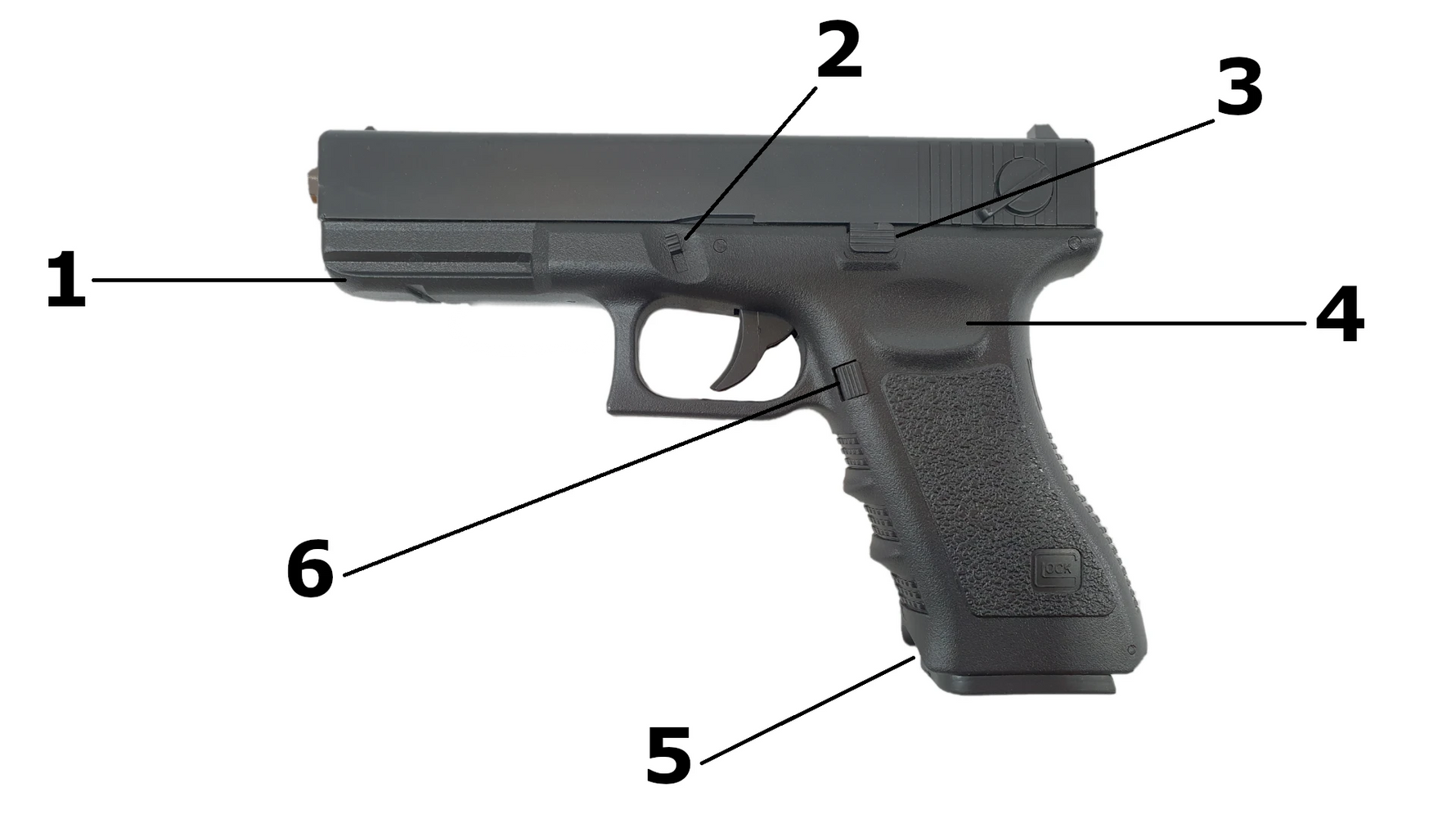 Réplica Pistola Glock 17 GEN. 4 - 21cm para perdigones de 6 mm