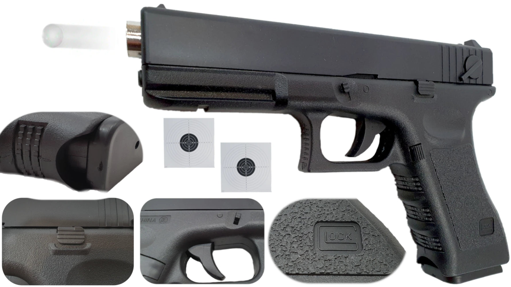 Réplica Pistola Glock 17 GEN. 4 - 21cm para perdigones de 6 mm
