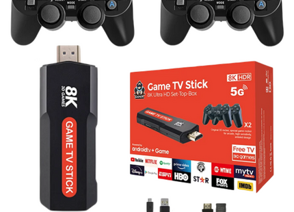Game TV Stick 8K con 2 Controles - 50,000+ Juegos Retro PSP, PS1, N64