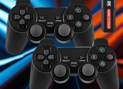 Game TV Stick 8K con 2 Controles - 50,000+ Juegos Retro PSP, PS1, N64