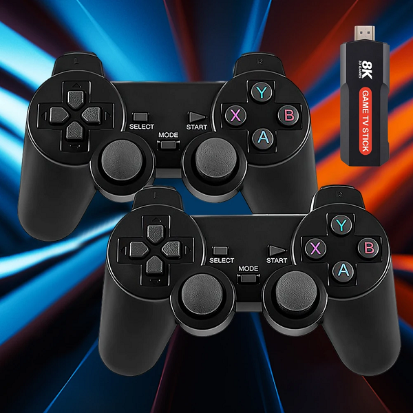 Game TV Stick 8K con 2 Controles - 50,000+ Juegos Retro PSP, PS1, N64