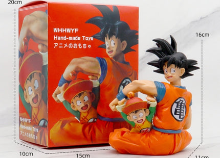 Figura de Colección Goku con Gohan en Nube Kinton - Dragon Ball Z 16cm Aprox