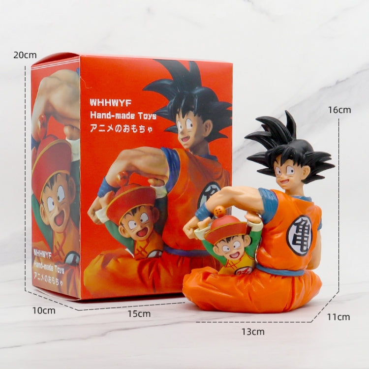 Figura de Colección Goku con Gohan en Nube Kinton - Dragon Ball Z 16cm Aprox