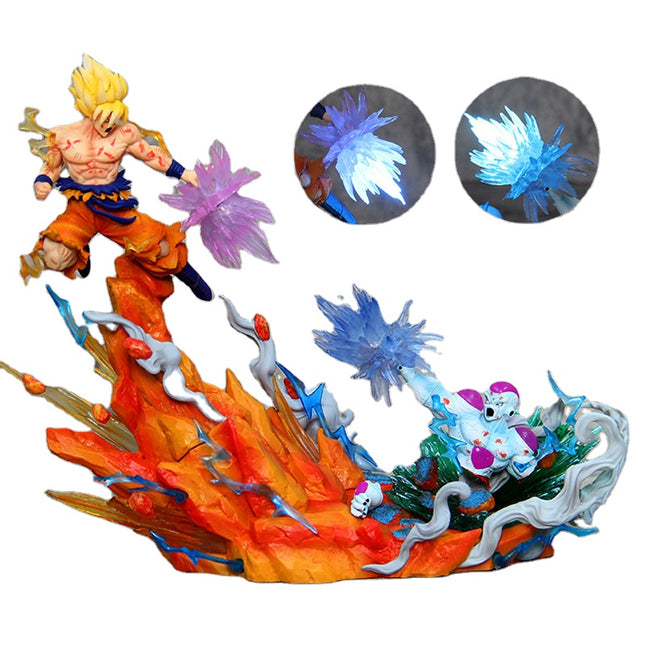 Figura Goku vs Freezer 20cm con Luz