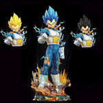 Figura de Colección Vegeta 3 Cabezas Intercambiables - Dragon Ball Z 53cm Aprox