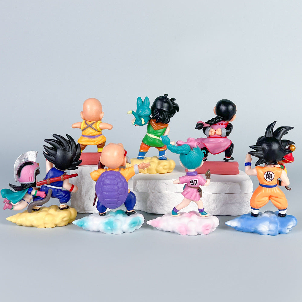 Set 7 Figuras Dragon Ball Nube Colorida 11cm