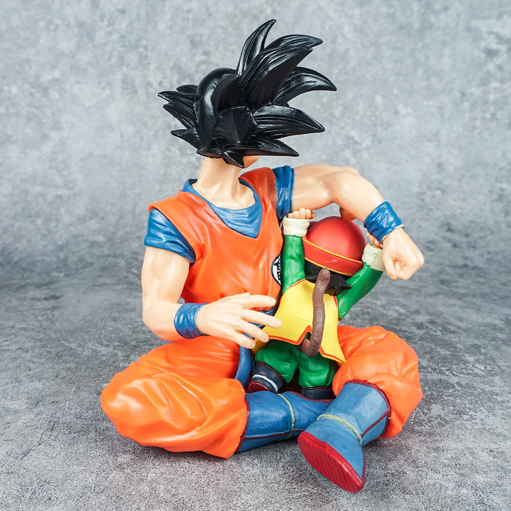 Figura de Colección Goku con Gohan en Nube Kinton - Dragon Ball Z 16cm Aprox