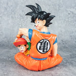 Figura de Colección Goku con Gohan en Nube Kinton - Dragon Ball Z 16cm Aprox