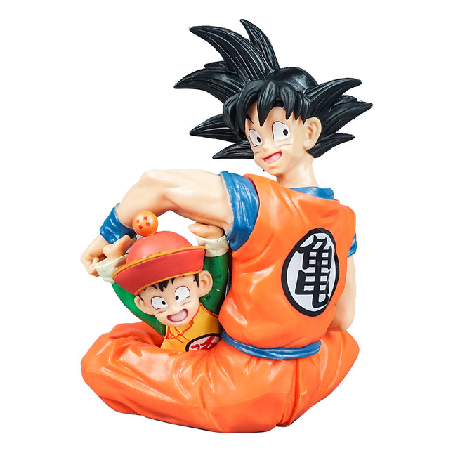 Figura de Colección Goku con Gohan en Nube Kinton - Dragon Ball Z 16cm Aprox