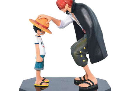 Figura Luffy y Shanks One Piece 18cm