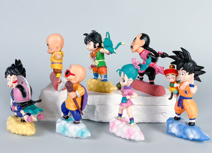 Set 7 Figuras Dragon Ball Nube Colorida 11cm