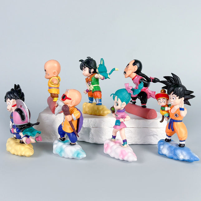 Set 7 Figuras Dragon Ball Nube Colorida 11cm
