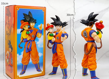 Figura de Colección Goku con Gohan Niño - Dragon Ball Z 30cm Aprox