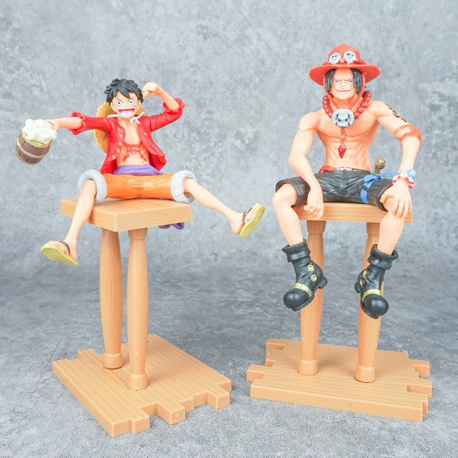 Set Premium 5 Figuras 20cm con Bases - One Piece (Luffy, Ace, Nami, Vivi, Hancock)