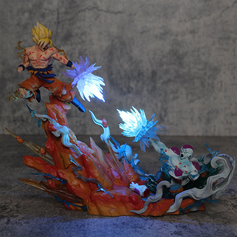 Figura Goku vs Freezer 20cm con Luz