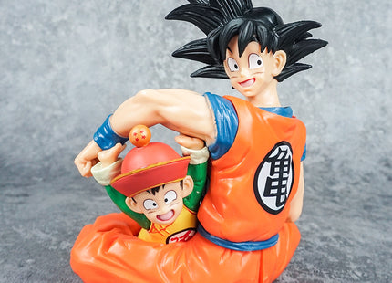 Figura de Colección Goku con Gohan en Nube Kinton - Dragon Ball Z 16cm Aprox