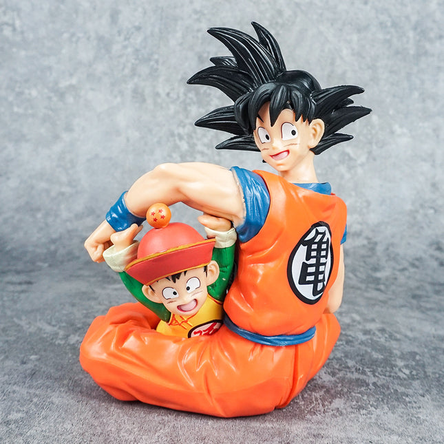 Figura de Colección Goku con Gohan en Nube Kinton - Dragon Ball Z 16cm Aprox