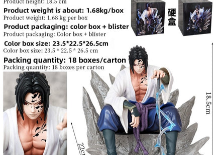 Figura Sasuke Sentado 18.5cm
