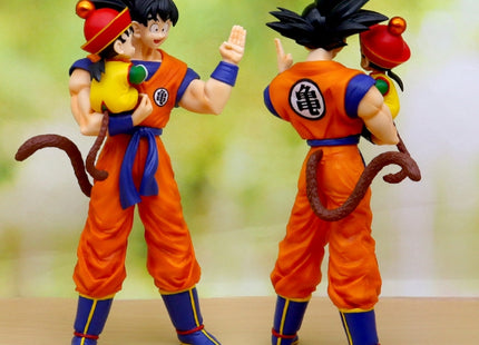 Figura de Colección Goku con Gohan Niño - Dragon Ball Z 30cm Aprox