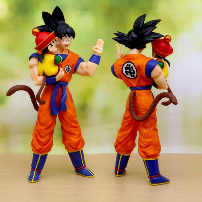Figura de Colección Goku con Gohan Niño - Dragon Ball Z 30cm Aprox