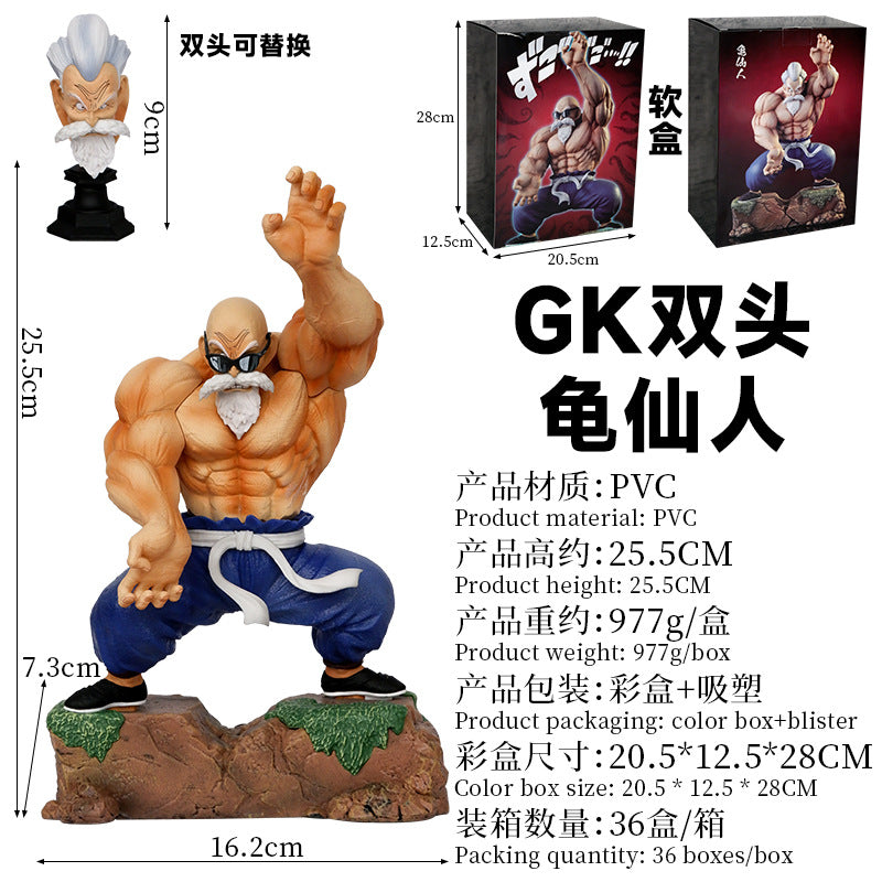 Figura Maestro Roshi 25.5cm con 2 Cabezas